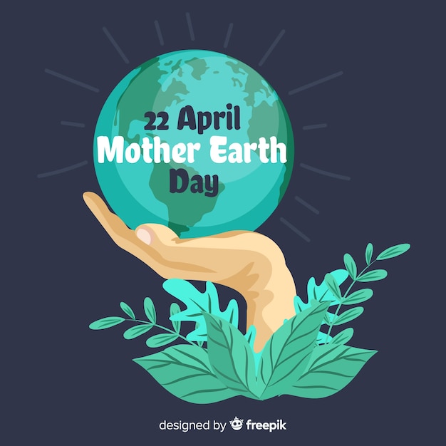 Free vector hand drawn mother earth day background