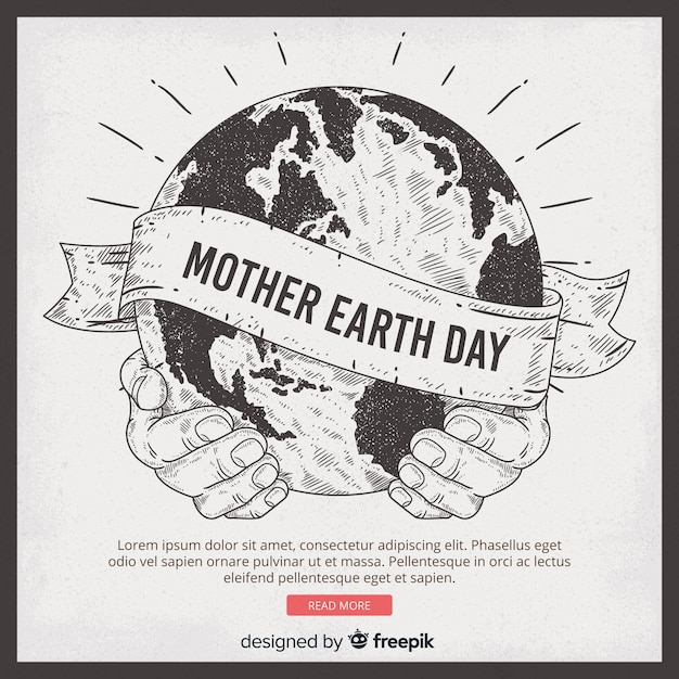 Free Vector hand drawn mother earth day background