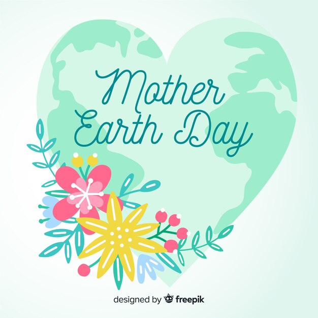 Hand drawn mother earth day background