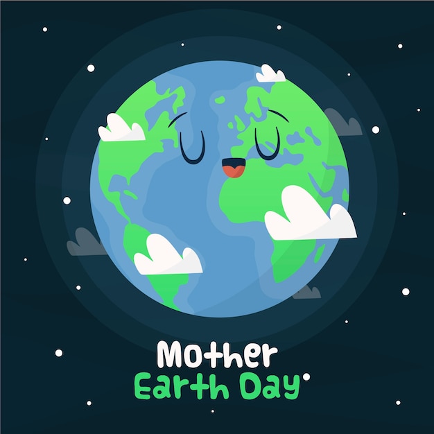 Free vector hand-drawn mother earth day event celebration