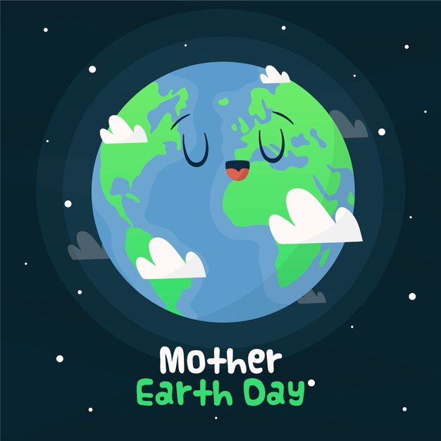 Hand-drawn mother earth day event celebration