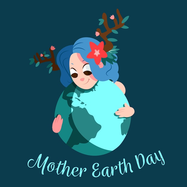 Hand-drawn mother earth day event