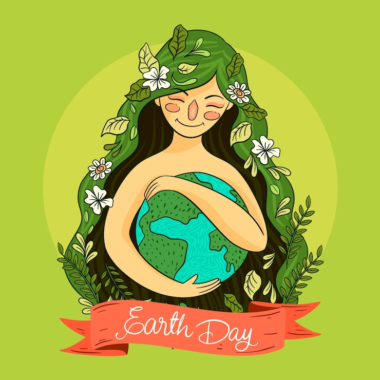 मुफ़्त वेक्टर hand-drawn mother earth day event