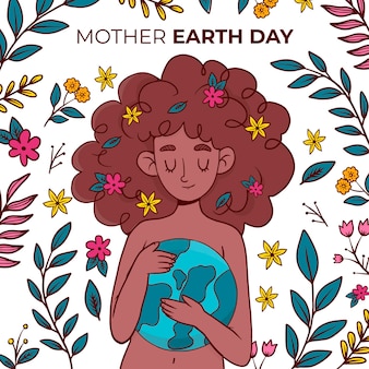手描き​の​母​なる​地球デー​の​イラスト