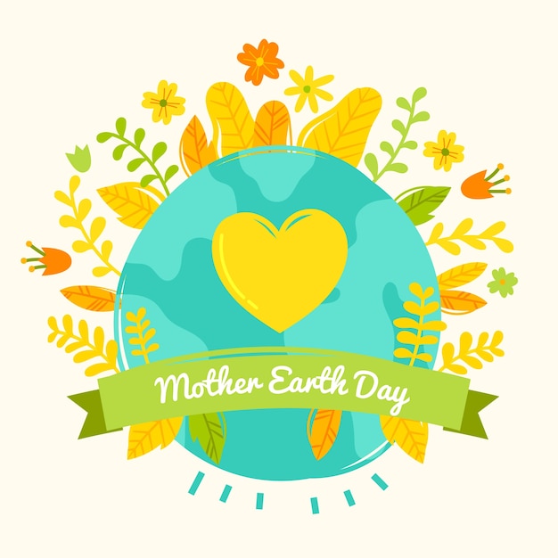 Free vector hand drawn mother earth day