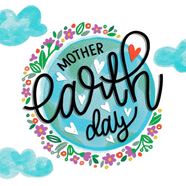 Free vector hand drawn mother earth day