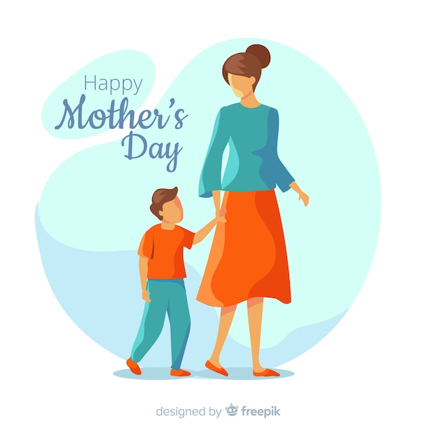 Free vector hand drawn mother's day background