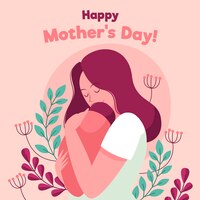 Бесплатное векторное изображение Нарисованная рукой иллюстрация дня матери