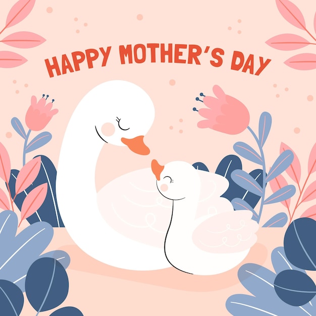 Free vector hand drawn mother's day illustration