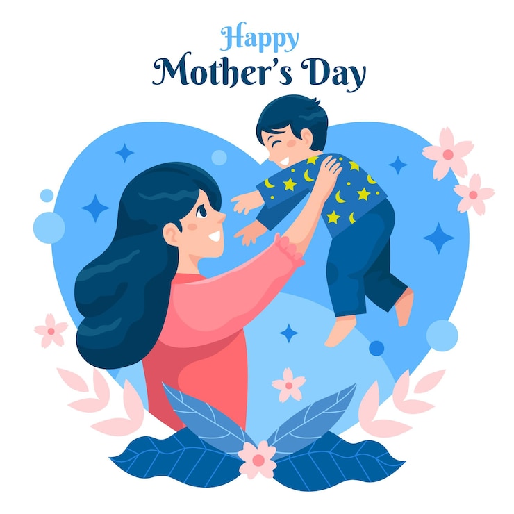 Free Vector hand drawn mother's day illustration