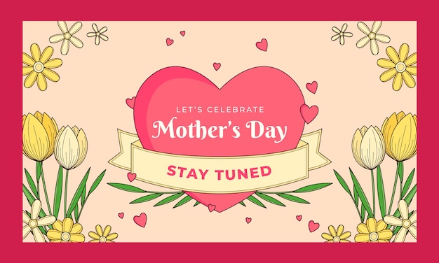 Hand drawn mother's day twitch background