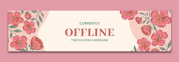 Free vector hand drawn mother's day twitch banner