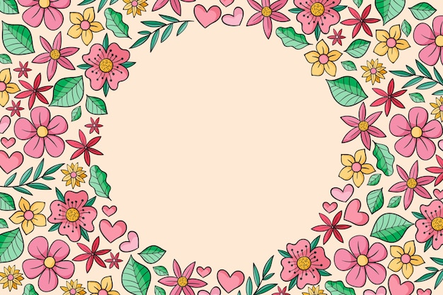 Free vector hand drawn mothers day background in spanish