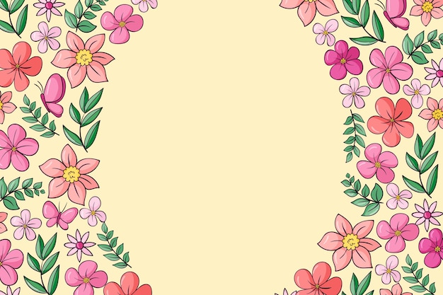 Hand drawn mothers day background