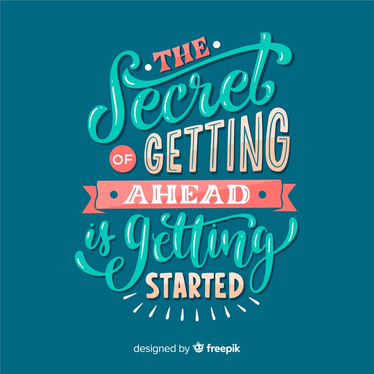 Free Vector hand drawn motivational quotation lettering background