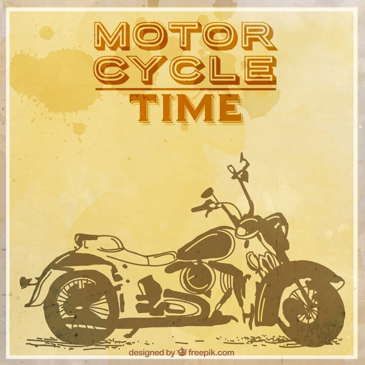 मुफ़्त वेक्टर hand drawn motorcycle vintage background 