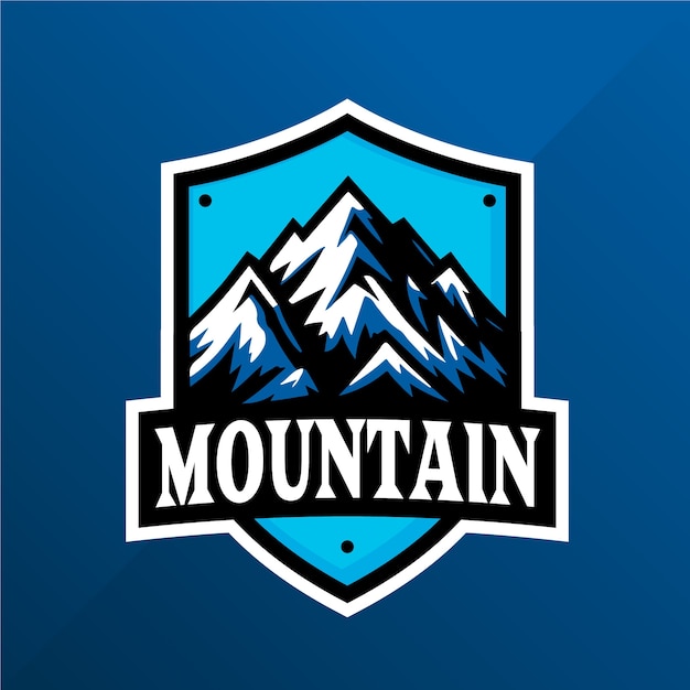 Free vector hand drawn mountain logo design