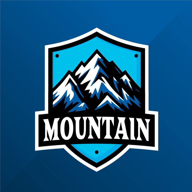 Free Vector hand drawn mountain logo design