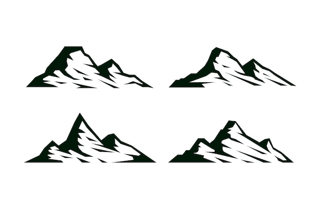 Free vector hand drawn  mountain silhouette