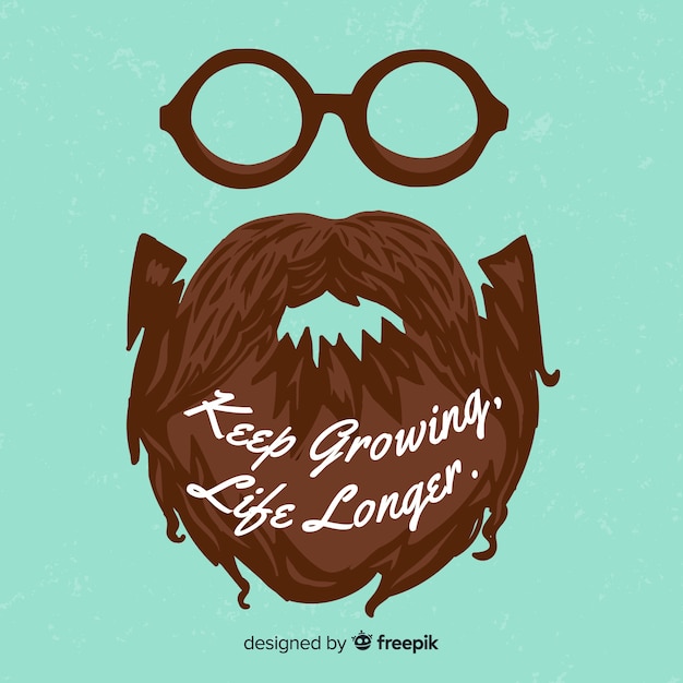 Free vector hand drawn movember awareness background with lettering