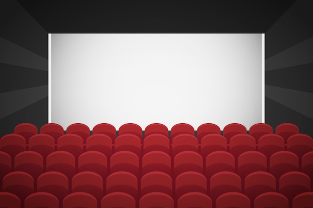 Free vector hand drawn movie theater background