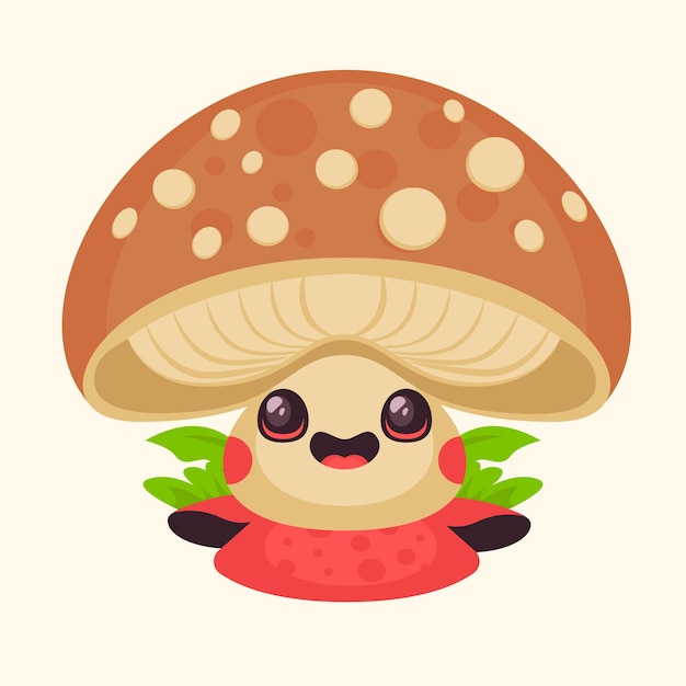 Free Vector hand drawn mushroom cartoon illustration
