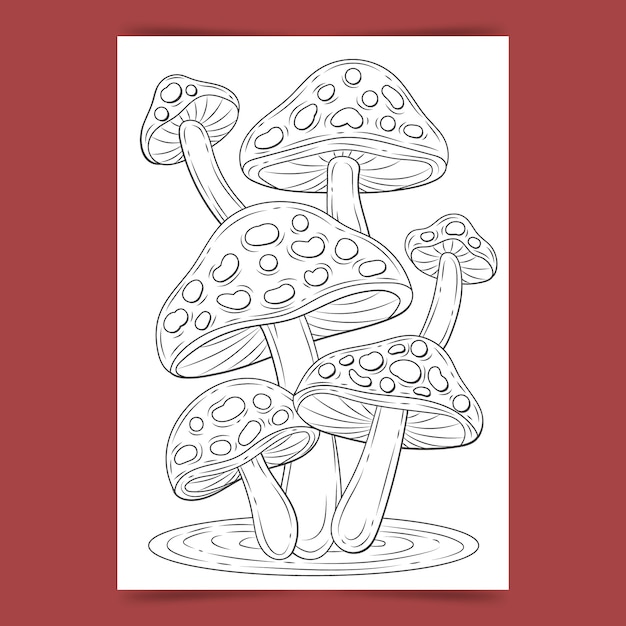 Vettore gratuito illustrazione di funghi disegnata a mano.