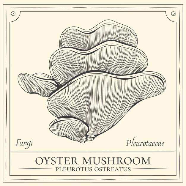hand drawn mushroom outline illustration