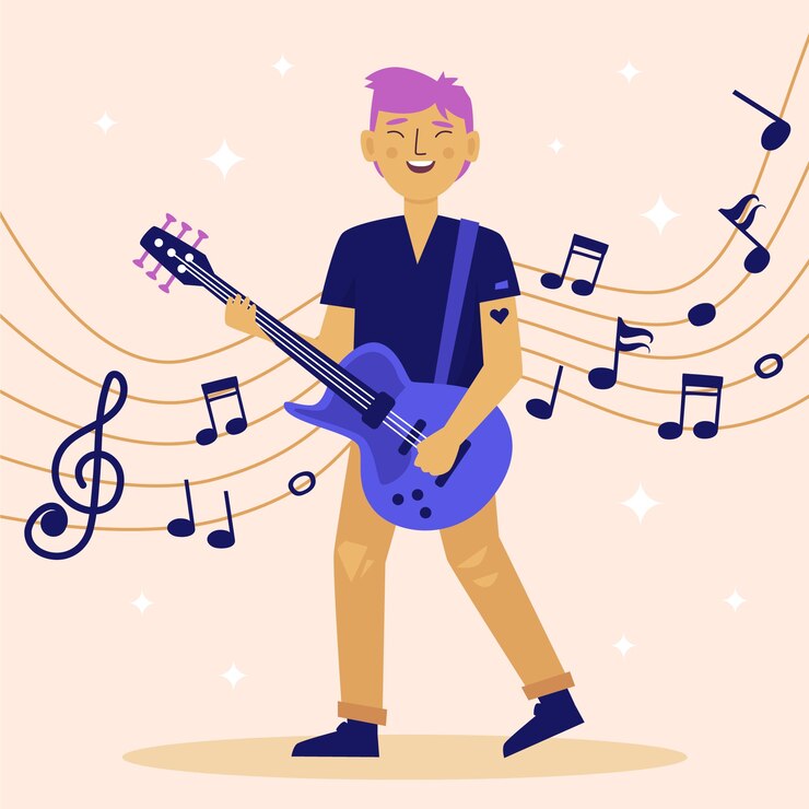Free Vector hand drawn music notes illustration