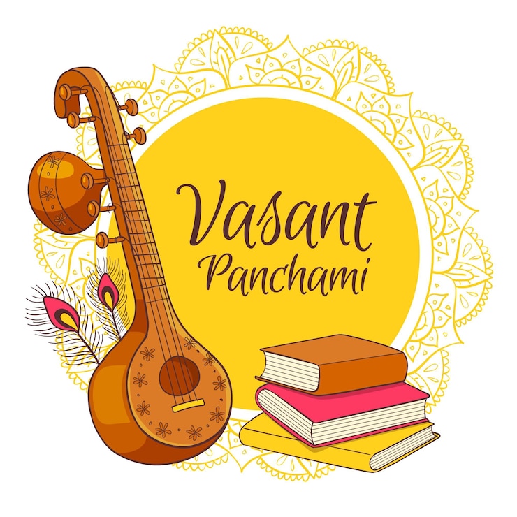 मुफ़्त वेक्टर hand drawn musical instrument and pile of books