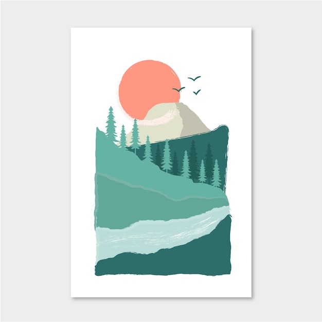 Free vector hand drawn muted colors illustration