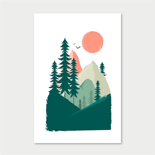 Free vector hand drawn muted colors illustration