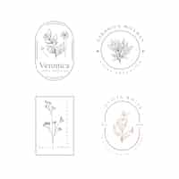 Free vector hand drawn muted colors logo design