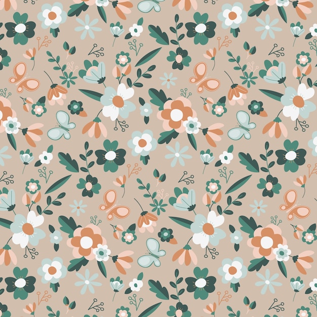 Free vector hand drawn muted colors pattern design