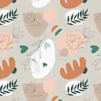 Free vector hand drawn muted colors pattern design