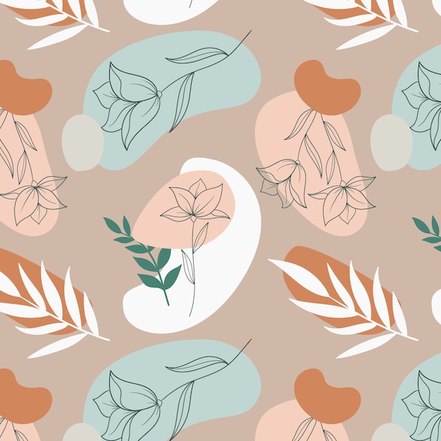 Free vector hand drawn muted colors pattern design