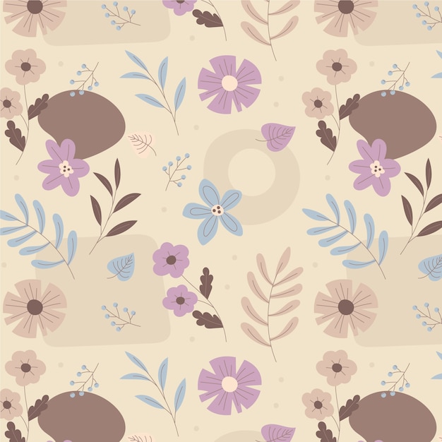 Hand drawn muted colors pattern design