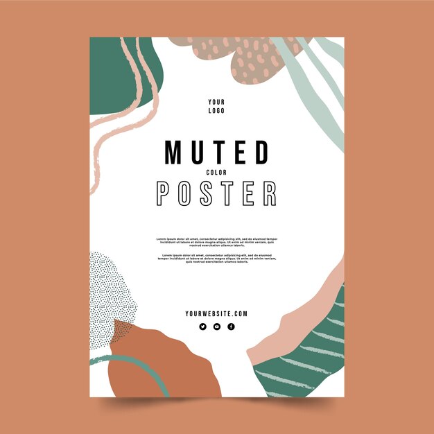 hand drawn muted colors poster design