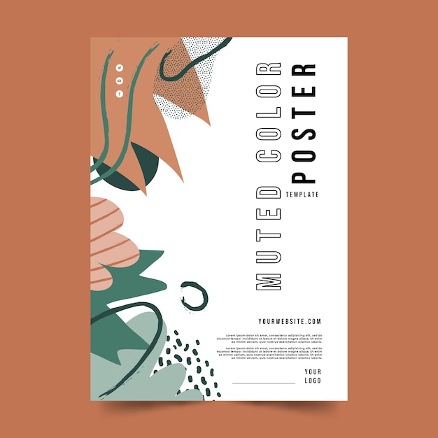 Free vector hand drawn muted colors poster design