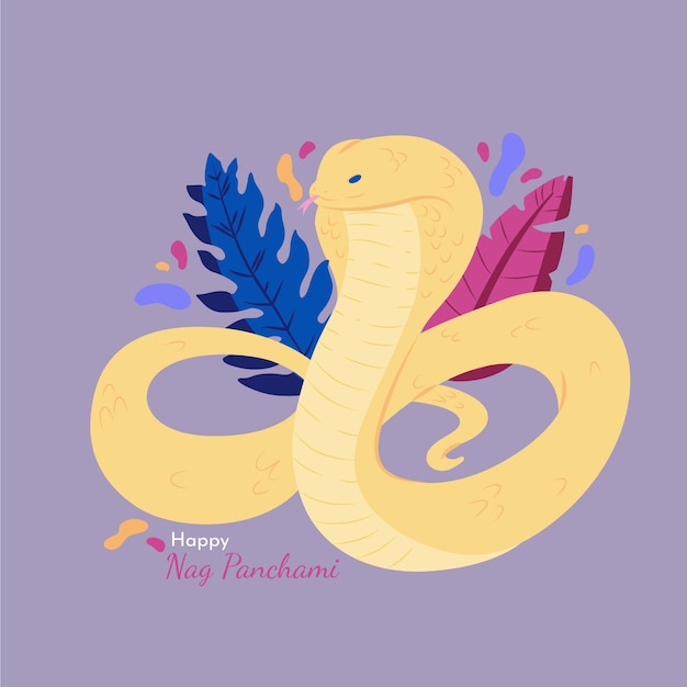 Free vector hand drawn nag panchami illustration