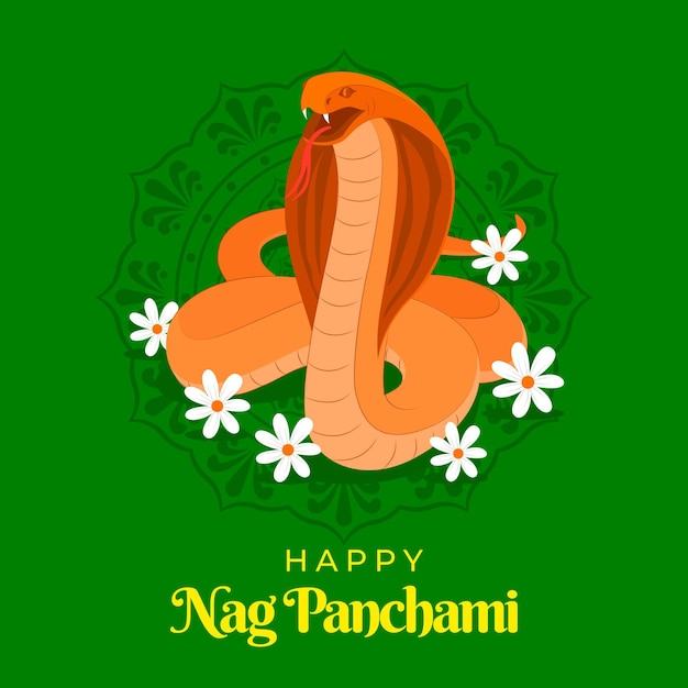 Free vector hand drawn nag panchami illustration