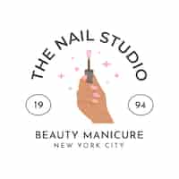 Vettore gratuito schema di un salone di manicure disegnato a mano