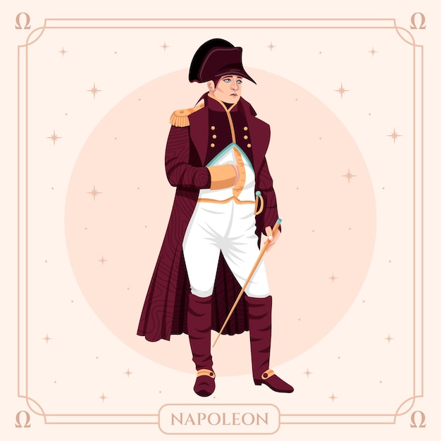 Free vector hand drawn napoleon  illustration