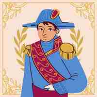 Free vector hand drawn napoleon  illustration