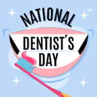 Free vector hand drawn national dentist's day illustration