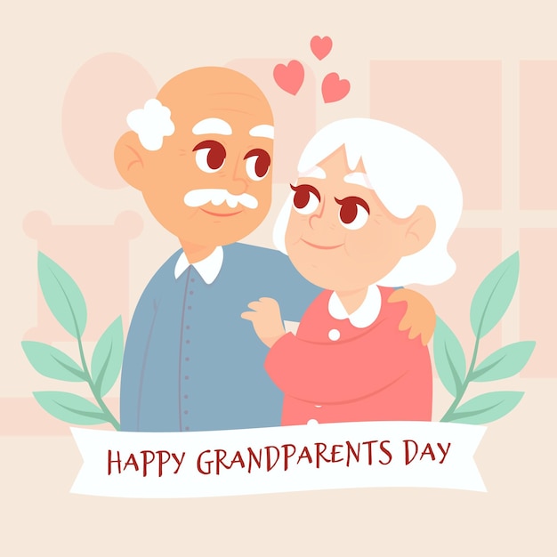 Hand drawn national grandparents day usa