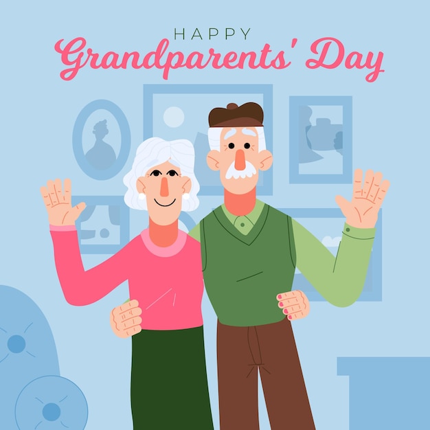 手描きの祖父母の日アメリカ