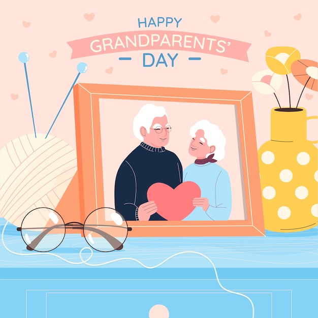 Hand drawn national grandparents day usa