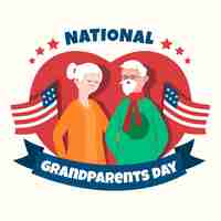 Free vector hand drawn national grandparents' day