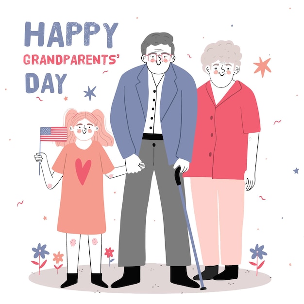 Hand drawn national grandparents day